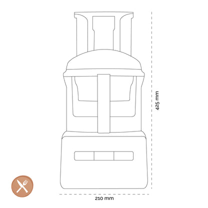 Magimix - CS 3200 XL Food Processor Matt Chrome