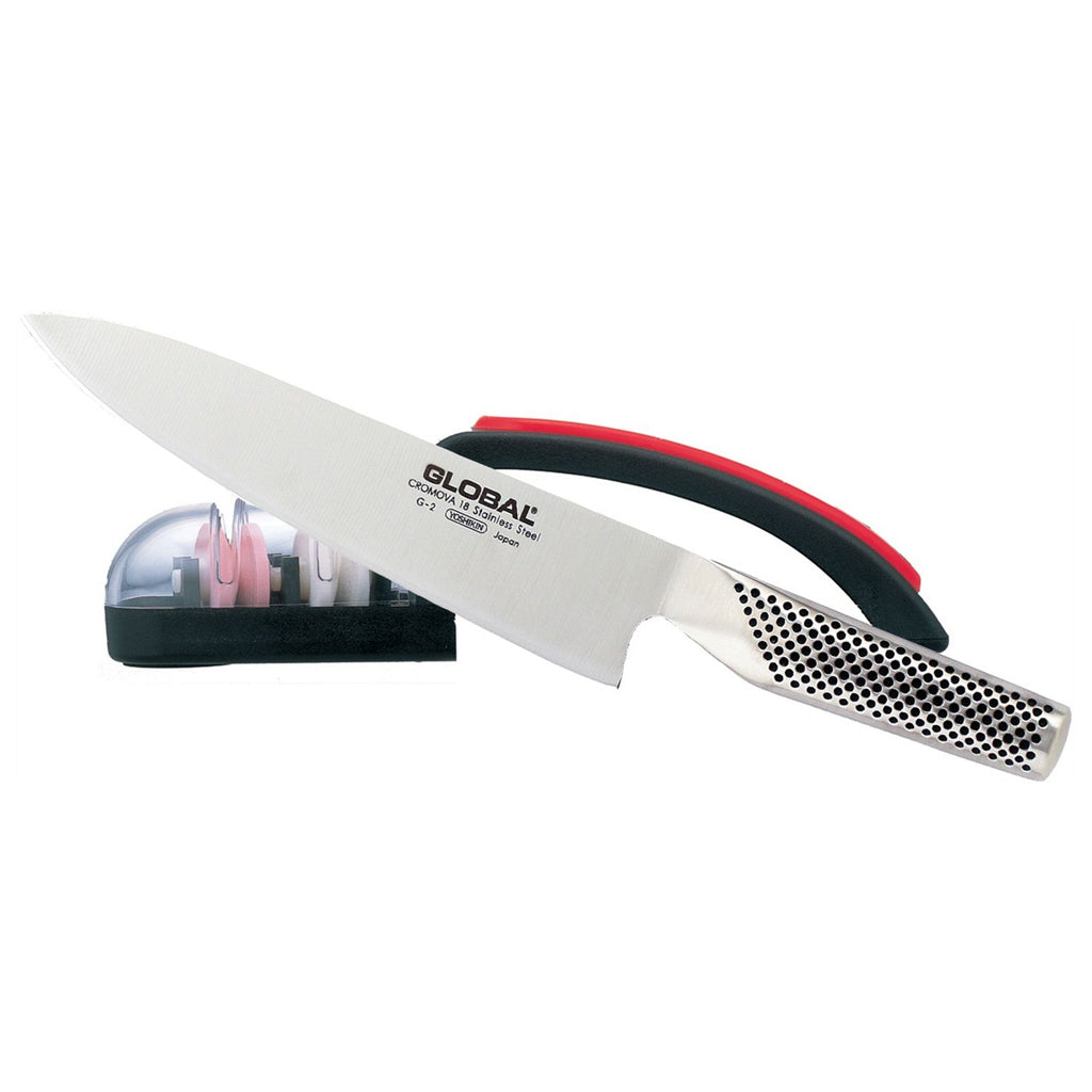 Global - G-2220BR Knife Set + Sharpener