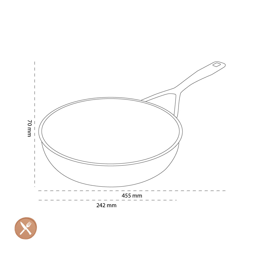 Demeyere - Alu Pro 5 Ceraforce High frying pan 24 cm