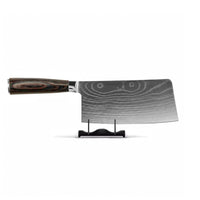 Shinrai Knives - Couteau de chef chinois imprimé Damas 18 cm