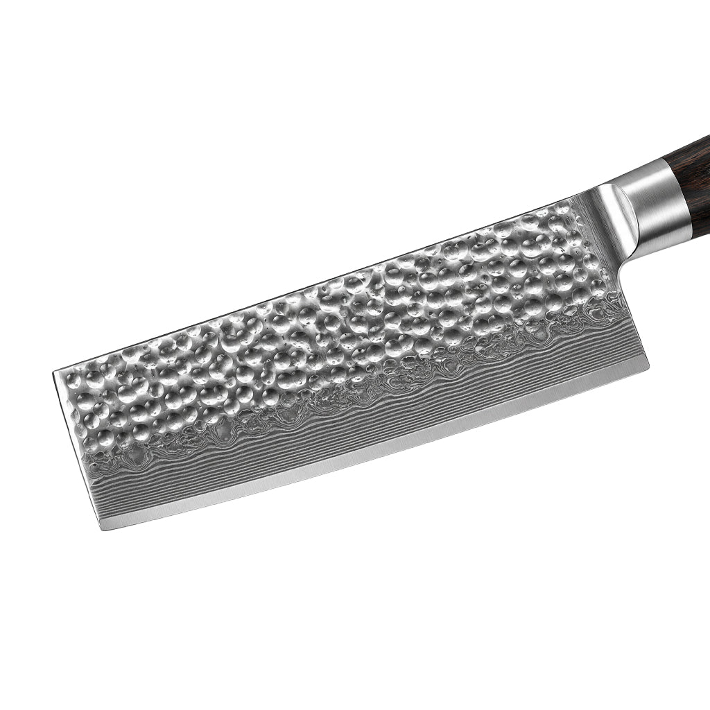 Shinrai Knives - Hammered Damask BR Nakiri knife 18 cm