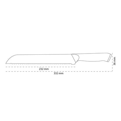Shinrai Knives - Eclipse Series Damascus Bread Knife 20 cm