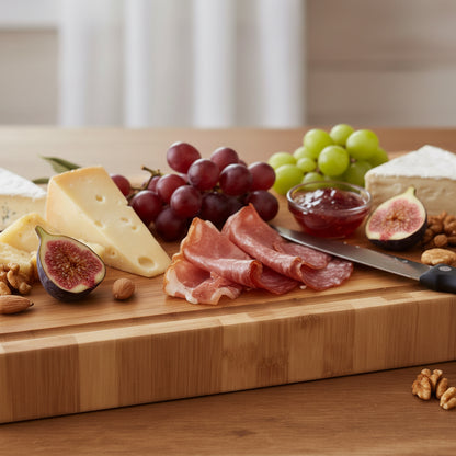 Shinrai Knives - Luxury Cutting Board Solid Bamboo Wood - End grain - 40 x 30 x 4.5 cm