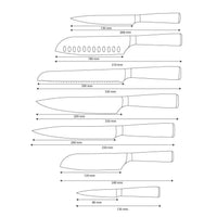 Shinrai Knives - Damascus Print 7-piece Knife Set 