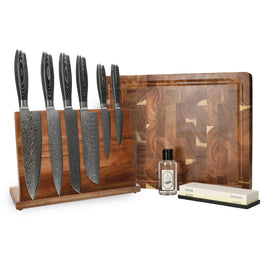 Shinrai Knives - Damast Pakka Wood Mega Bundle - All you need