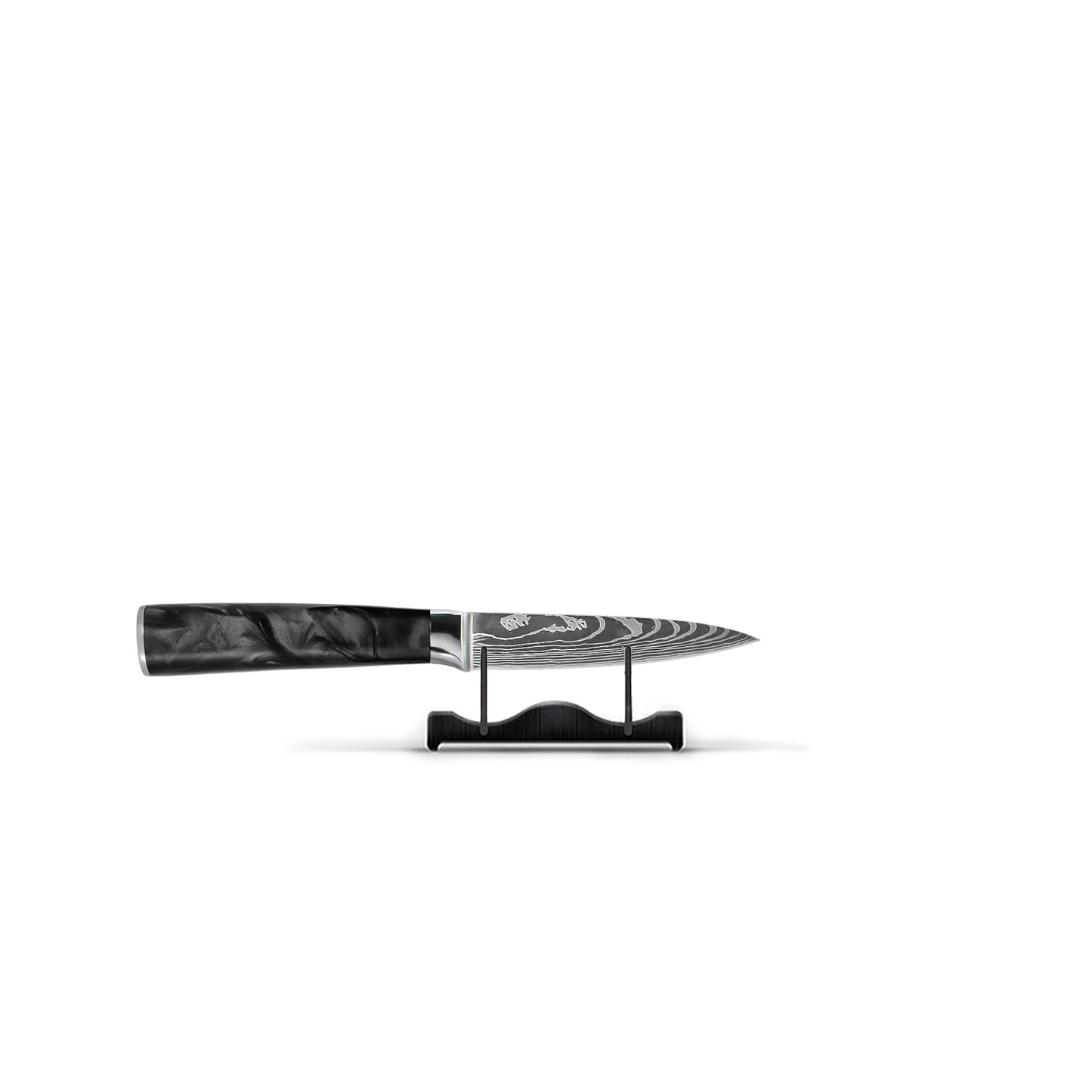 Shinrai Knives - Damascus Print Onyx Paring knife 8 cm