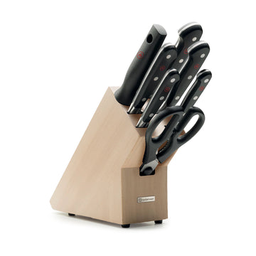 Wusthof - Classic 7-piece knife set with beech wood block