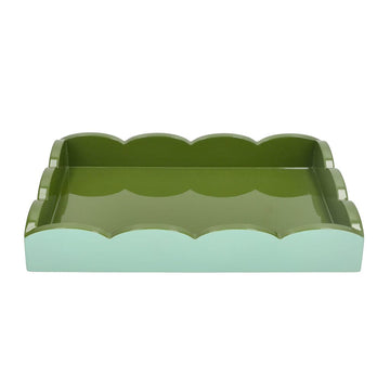 Addison Ross - Dienblad Scalloped - Eau de Nill/Khaki - 28x20 cm Dienblad Addison Ross 