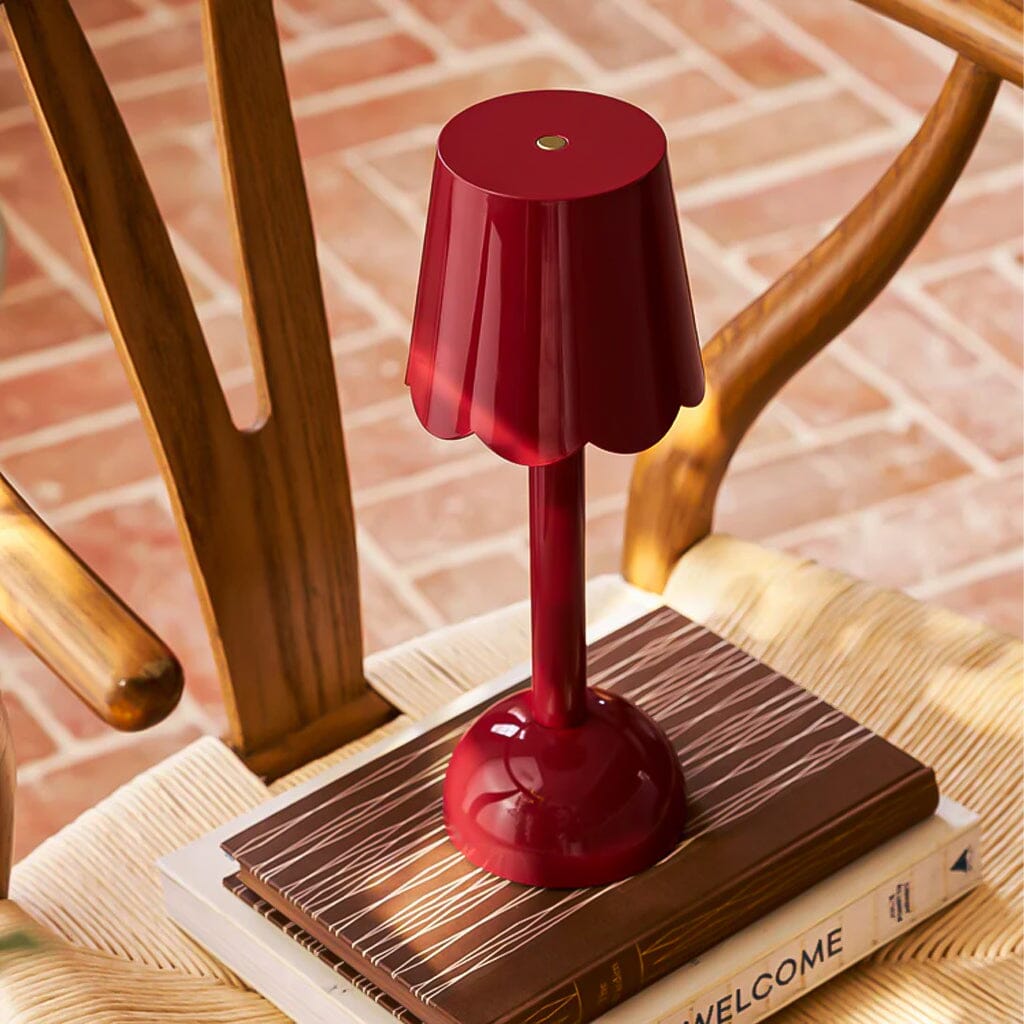 Addison Ross - Scallop Tafellamp LED - Burgundy - 28 cm Tafellamp Addison Ross 