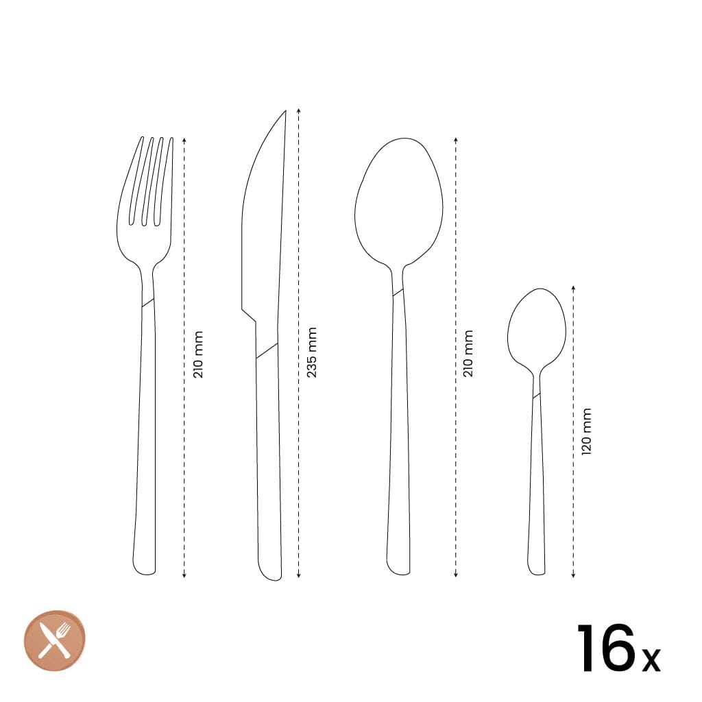 Amefa - Eclat 16-delige Bestekset - Hout Bestekset Amefa 