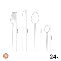 Amefa - Metropole 24-delige Bestekset - Zwart Bestekset Amefa 