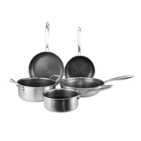 Cook & Pan - Honey RVS Pannenset 5-delig Pannenset Cook & Pan 