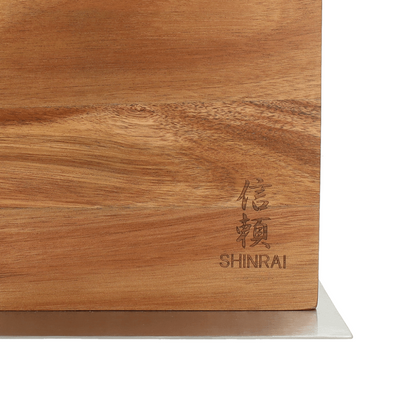 Shinrai Knives - Bloc à couteaux magnétique Cito double face - Bois d'acacia
