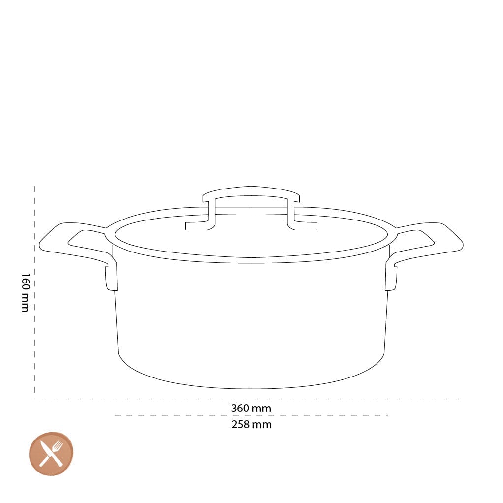 Demeyere - Industry 5 Hoge kookpan met deksel 24 cm Kookpan Demeyere 