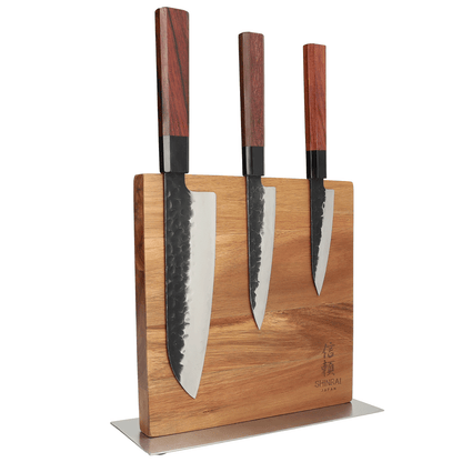 Shinrai Japan - Magnetic Knife Block Cito Double Sided - Acacia Wood