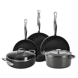 GreenPan - Barcelona Pro XL 6-delige Pannenset 20/28/30/28/28 cm - 2 koekenpannen + stoofpan met deksel + wokpan + braadpan Pannenset GreenPan 