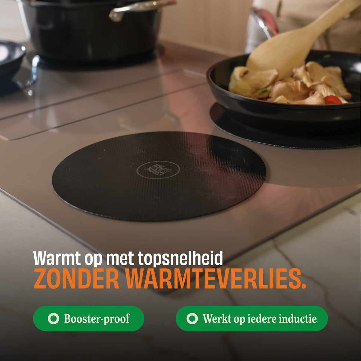 Cook & Pan - Taupe of Mind Induction Hob Protector Set - 4 Pack