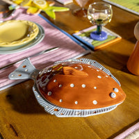 &Klevering - Bord Schol - Bruin Serveerschaal &Klevering 