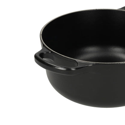 Le Creuset - Braadpan Signature rond Mat Zwart 20cm 2,4l (zwart interieur) Le Creuset 