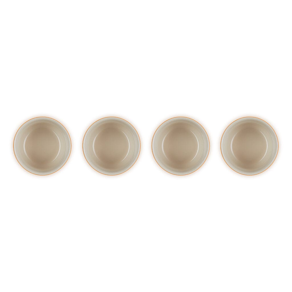 Le Creuset - Set van 4 Mini-Ramekins Oranjerood 7,8cm 0,1l Schalen Le Creuset 