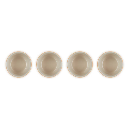 Le Creuset - Set van 4 Mini-Ramekins Oranjerood 7,8cm 0,1l Schalen Le Creuset 