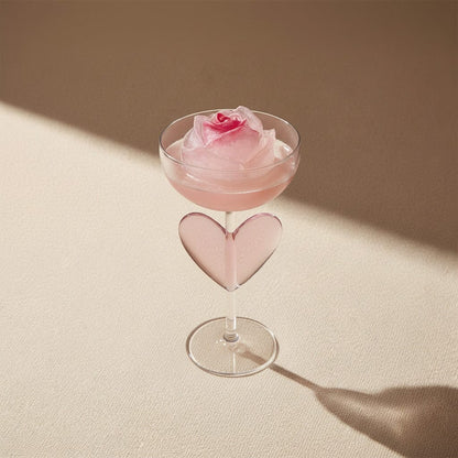 Lepelclub - Campagne Coupe - Hart - Roze Champagne glazen LepelClub 