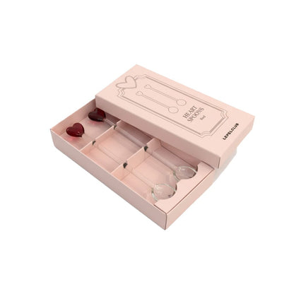 Lepelclub - Glazen Lepels - Hart - Rood LepelClub 