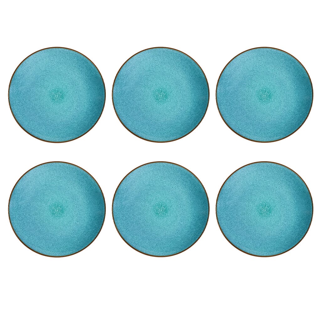 Medard de Noblat - Feeling Turquoise Dinnerbord 26.5 cm (set van 6) Dinerborden Medard de Noblat 