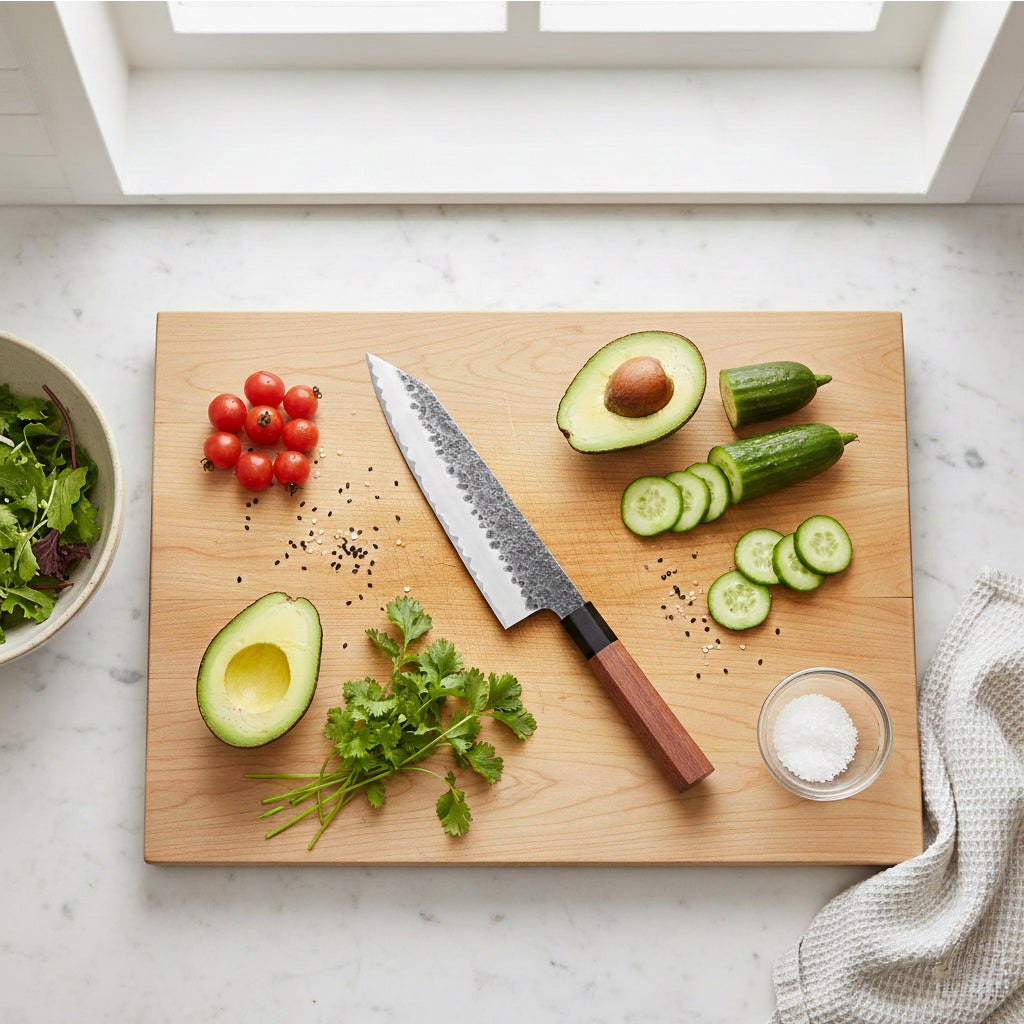 Shinrai Japon - Couteau Kurayami Damas Kiritsuke 20 cm