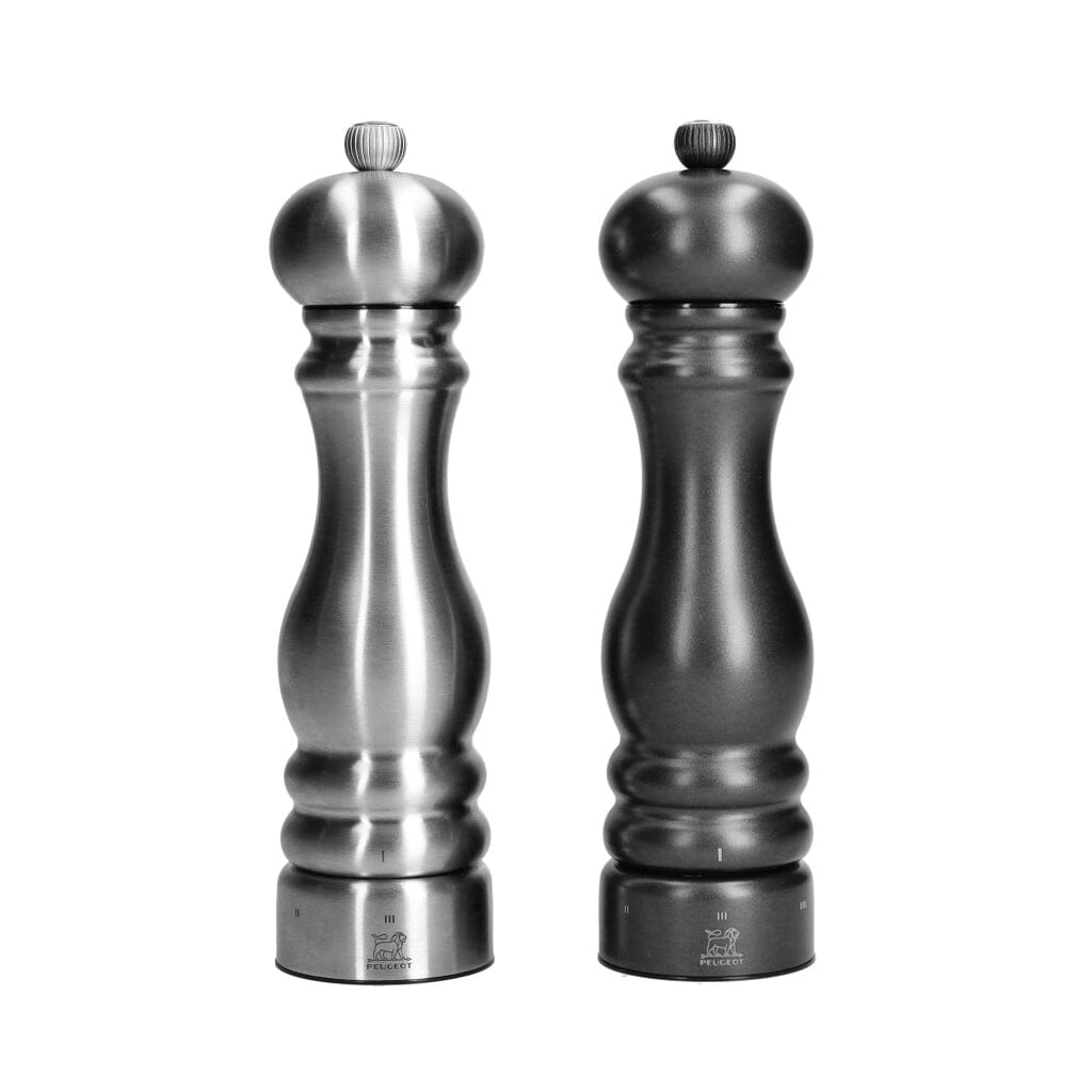 Peugeot - Paris Chef Peper- en Zoutmolen set 22 cm Carbon en RVS Peper- en Zoutmolen set Peugeot 