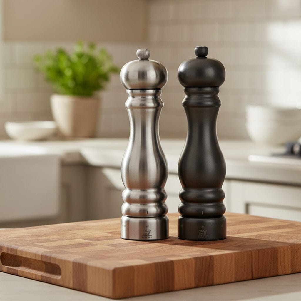 Peugeot - Paris Chef Peper- en Zoutmolen set 22 cm Carbon en RVS Peper- en Zoutmolen set Peugeot 