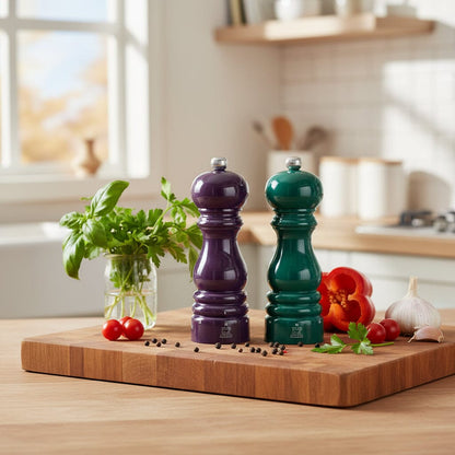 Peugeot - Paris Peper- en Zoutmolen set 18 cm Aubergine en Forest Groen Peper- en Zoutmolen set Peugeot 