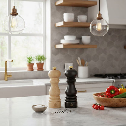 Peugeot - Paris Peper- en Zoutmolen set 18 cm Chocolade en Naturel Peper- en Zoutmolen set Peugeot 