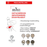 Peugeot - Paris u'Select Pepermolen Beukenhout Chocolade 15 cm Peugeot 