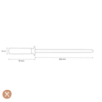 Satake - Kuro Keramische Slijpstaaf 25cm Satake 