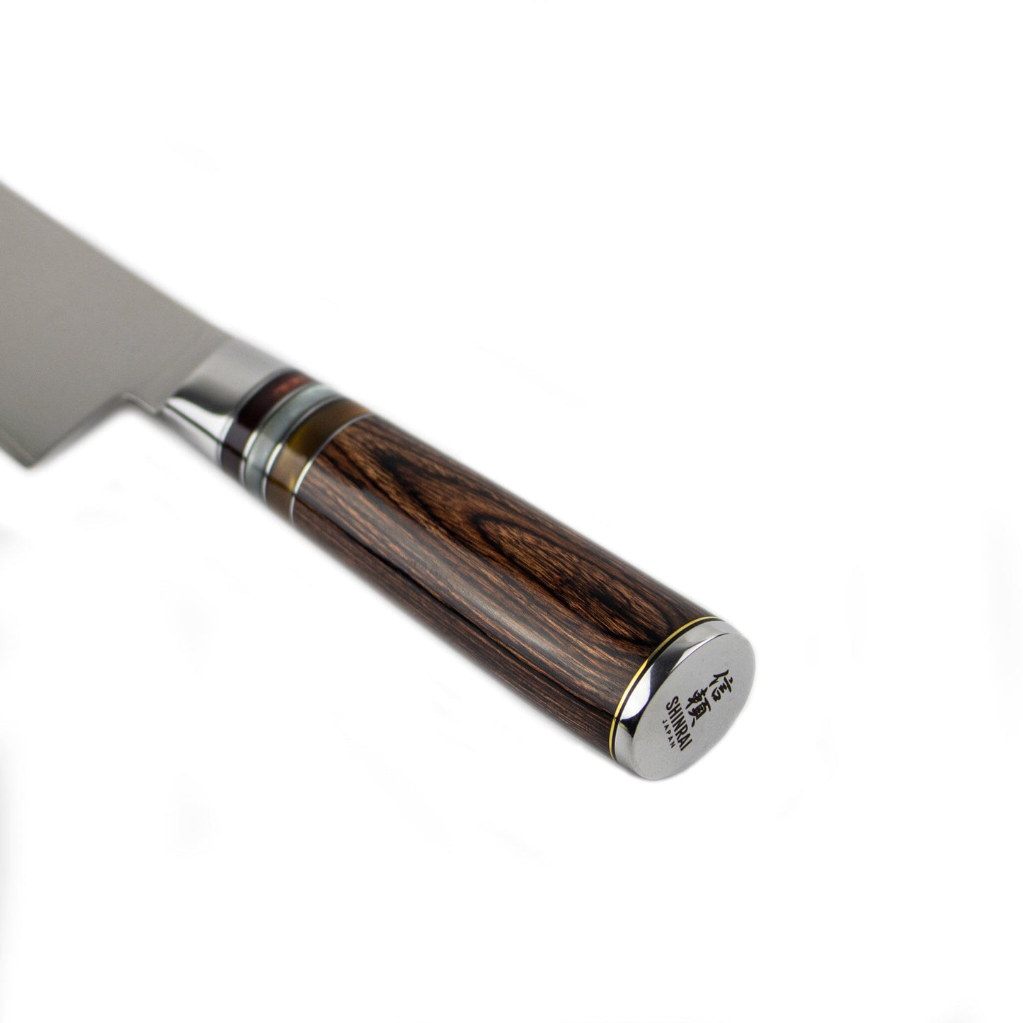 Shinrai Japan - Micarta Jewels 7-delige Damascus Messenset + Magnetisch Messenblok Scalae - Acacia hout Shinrai Japan 