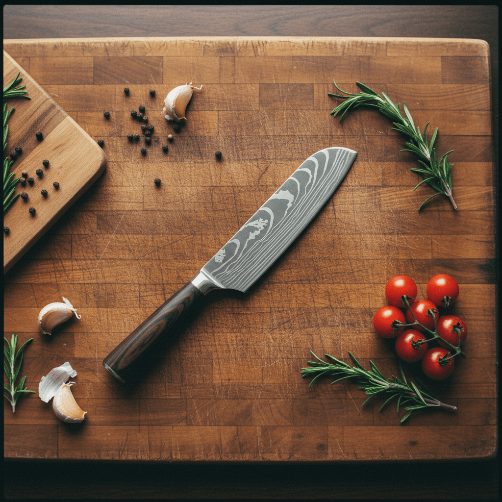 Shinrai Knives - Damascus Print 6-delige Messenset + Gratis Wildschaar Messenset Shinrai Knives 