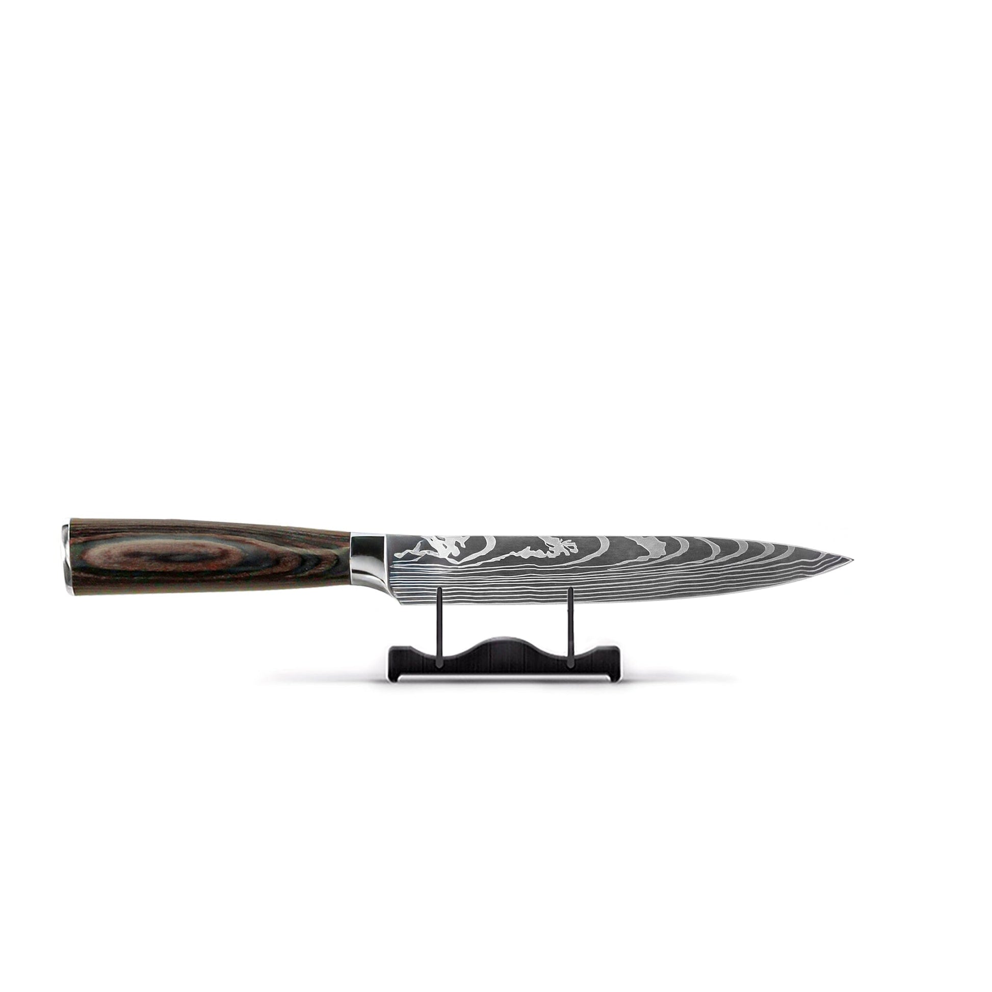 Shinrai Knives - Damascus Print 7-delige Messenset + Messenblok Cito dubbelzijdig Messenset met blok Shinrai Knives 