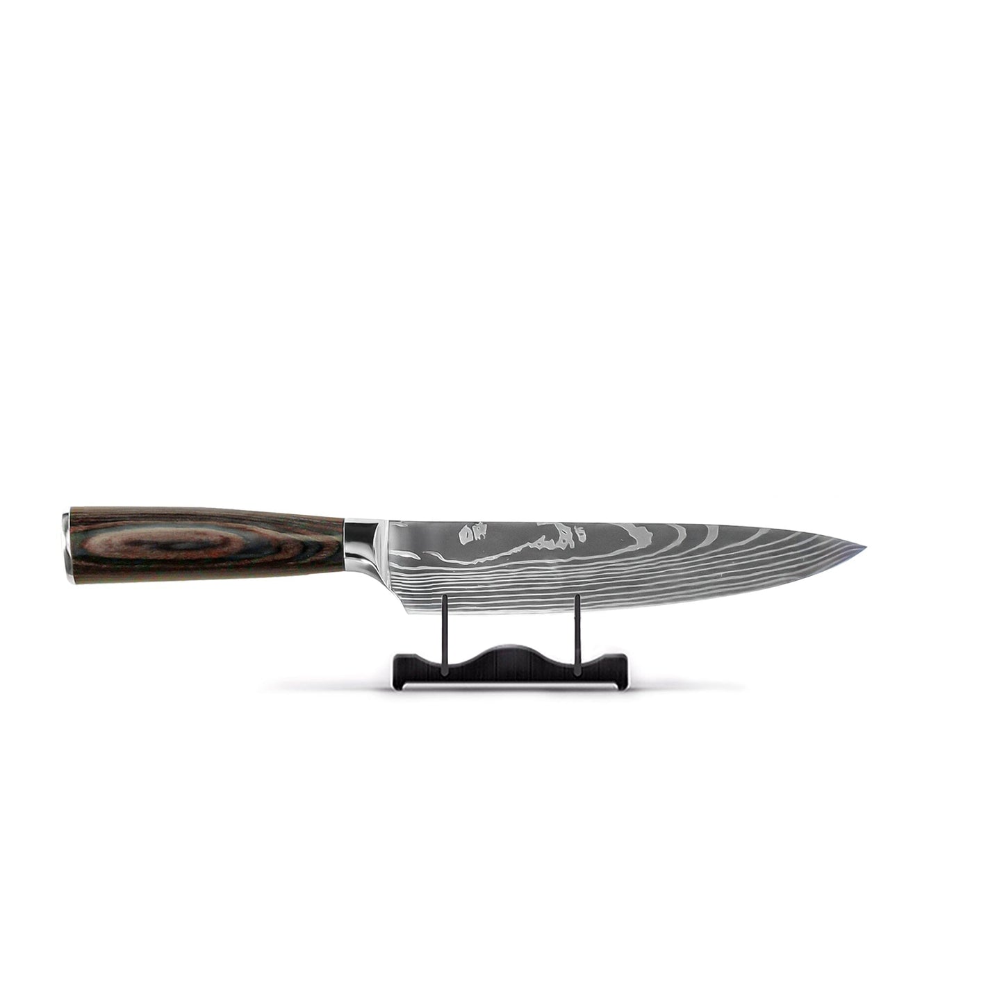 Shinrai Knives - Damascus Print 7-delige Messenset + Messenblok Rotate Messenset met blok Shinrai Knives 