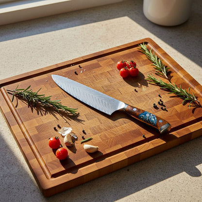 Shinrai Knives - Eclipse 2-delige Damascus Messenset - Koksmes + Broodmes Messenset Shinrai Knives 