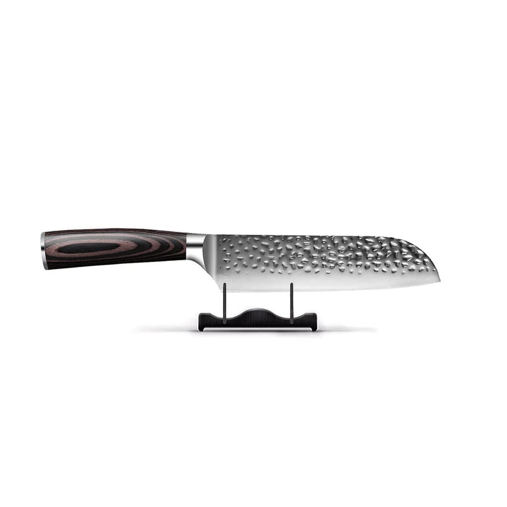 Shinrai Knives - Hammered RVS 2-delige Messenset - Santoku + Schilmes Messenset Shinrai Knives 