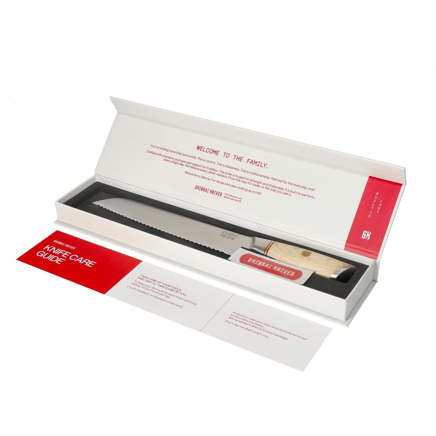 Shinrai Knives - Hikari Damascus Broodmes 20 cm Broodmes Shinrai Knives 