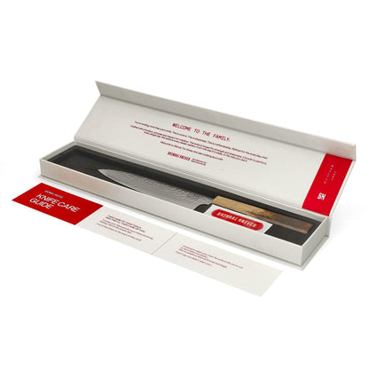 Shinrai Knives - Jōnetsu Damascus Santoku mes 18 cm Santokumes Shinrai Knives 