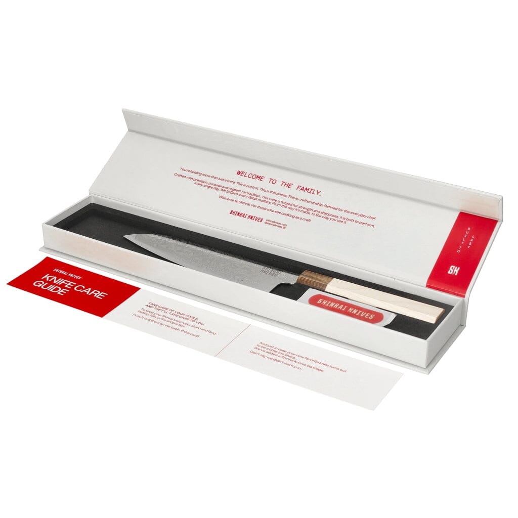 Shinrai Knives - Kōyō Damascus Santoku mes 18 cm Santokumes Shinrai Knives 