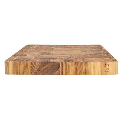 Shinrai Knives - Luxe Snijplank Teakhout - Kopshout - 40 x 30 x 4.5 cm Houten snijplank Shinrai Knives 