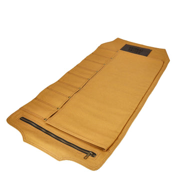 Couteaux Shinrai - Étui à couteaux en toile et cuir marron de haute qualité