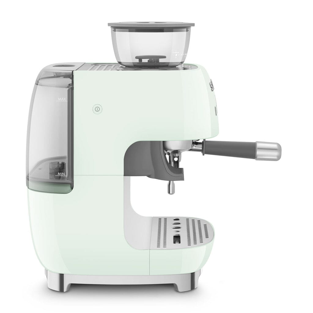 Smeg - Espressomachine | Watergroen | Jaren 50 | Handmatige espressomachine met geïntegreerde bonenmaler Handmatige Espressomachine Smeg 