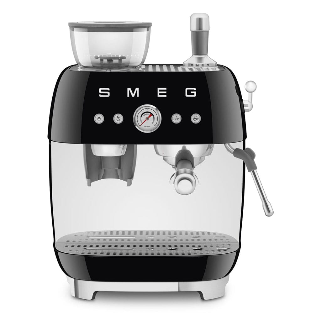 Smeg - Espressomachine | Zwart | Jaren 50 | Handmatige espressomachine met geïntegreerde bonenmaler Handmatige Espressomachine Smeg 