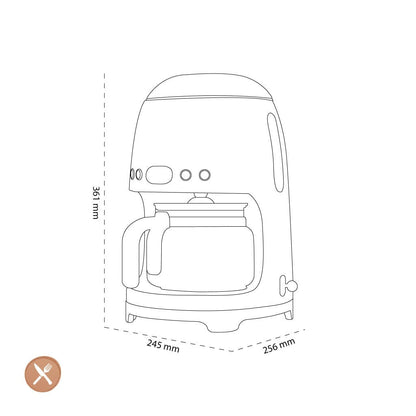 Smeg - Filterkoffiemachine | Rood | Jaren 50 | Filterkoffiemachine Filterkoffiemachine Smeg 