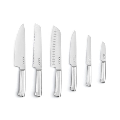 SMEG - Messenblok met 6 messen Creme Messenset met blok Smeg 